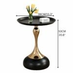 Modern Luxury Coffee Table With Metallic Base - Image 2