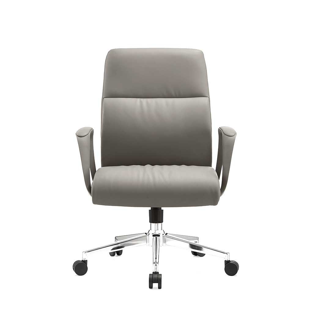 565322132.jpg Lexus Leather Medium Back Office Chair - Image 1