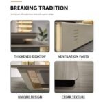 Luxury Modern Executive Desk with Integrated Storage Cabinet - Image 6