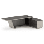 Modern Executive Office Desk with Integrated Side Cabinet - Image 4