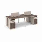Face To Face 4-Person Workstation Khaki