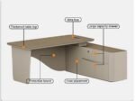 Manager Office Table with Side Drawer - Image 2