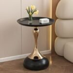 Modern Luxury Coffee Table With Metallic Base - Image 4