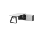 Executive Office Desk Grey White - Image 2
