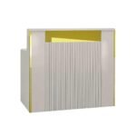 Luxury Top Front Desk Gold-white Modern Reception Desk