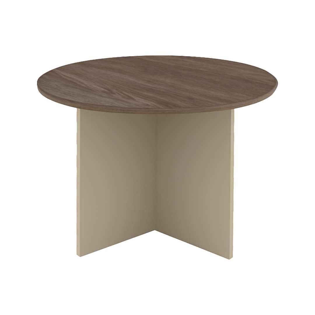 round-meeting-table-khaki-s100.jpg Round Meeting Table With Khaki Base | Dubai & UAE - Image 1