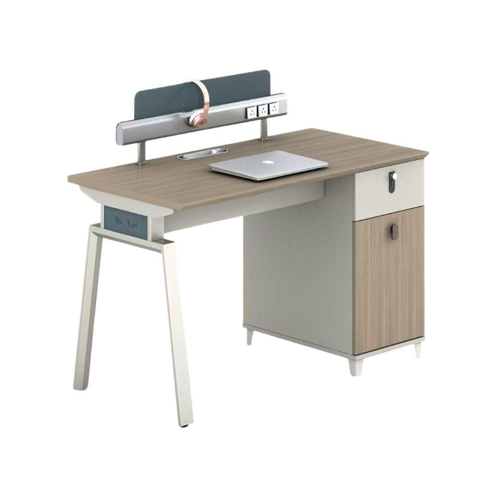 single-person-workstation-237-1.jpg Office Workstation Desk With Storage & Power Outlets - Image 1
