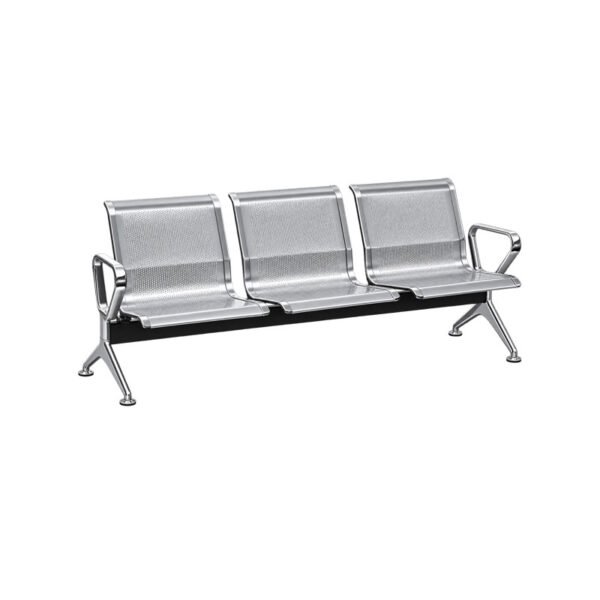3 seater waiting airport chair with chrome finish